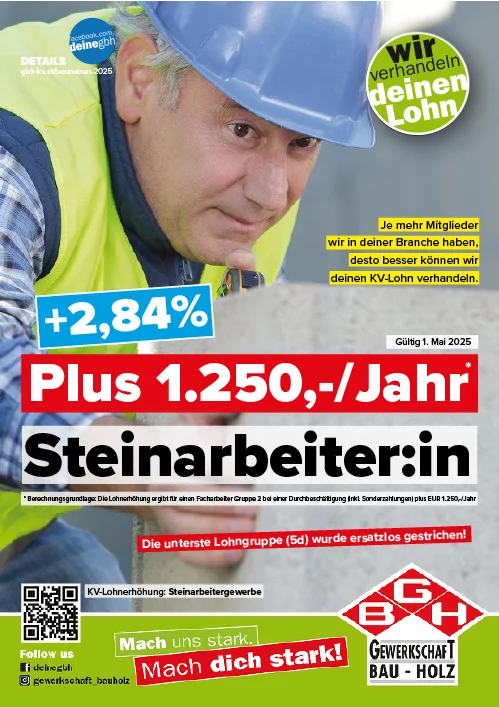 KV-Plakat Steinarbeitergewerbe 2025