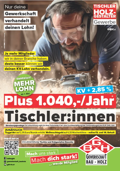 KV-Plakat Tischler- und Holzgestaltergewerbe 2025