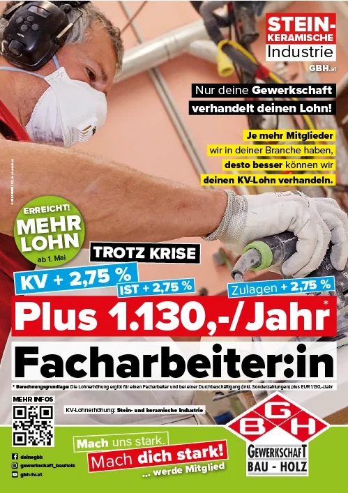 KV-Plakat Stein- und keramische Industrie 2025