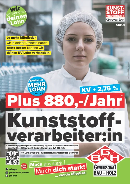 KV-Plakat Kunststoff verarbeitendes Gewerbe 2025